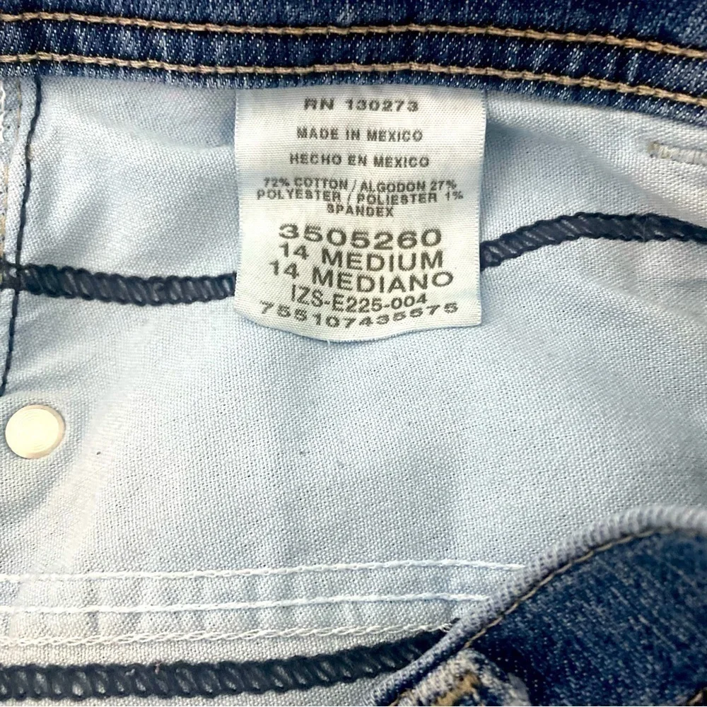Lee Women's Size 14 Medium Classic Fit Straight Leg At The Waist Jeans High Rise